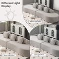 thumbnail image 6 of Tabaray 130" Modular Sectional Sofa Couch, Minimalist Modern Curved Sofa Couch w 3 Pillows, 2 Piece Free Combination, Terry Cloth Fabric Sofa Couch for Living Room Furniture, Salon, Hotel(Grey), 6 of 8