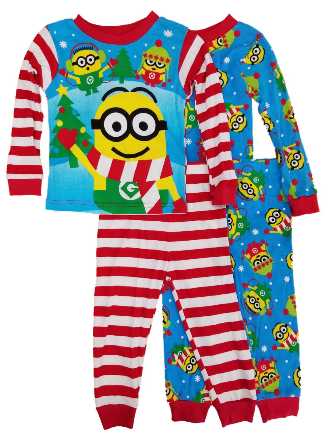 Despicable Me Boys Merry Minions 2-Piece Holiday Pajamas Green 6
