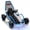 Blue, variant on Xuanlur 24V 8.5 MPH Electric Go Kart for Kids w/ Front EVA Wheel, 400W Powerful Drift Kart w/Metal Frame, Music & Strobe Lights, Suspension, 2 Speed, 5 Point Harness, Crazy Cart for Kids 6+, Red