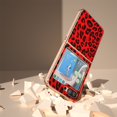 thumbnail image 2 of SaniMore for Samsung Galaxy Z Flip 5 (6.7" 2023) Case with Built-in Tempered Glass Protector,Leopard Pattern PU Leather Shockproof Plating Bumper Stylish for Girls, Red, 2 of 6