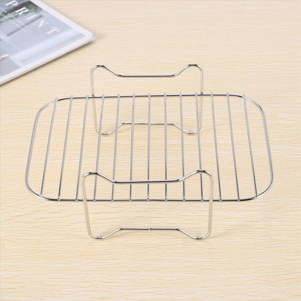 Estante para Freidora de Aire para Ninja DZ201/DZ401 Foodi Accesorios Estante Deshidratador Apilable Multicapa de Acero Inoxidable