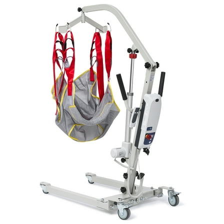 Electric Patient Lift w/Commode Sling, Full Body Transfer Lift Chair for Seniors, Bed & Chair Use, 500lb Weight Capacity