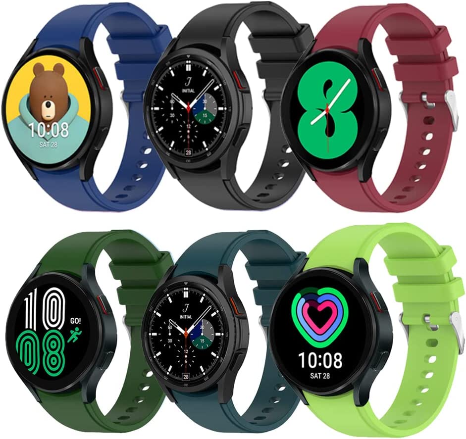 6 Pack Band Compatible with Samsung Galaxy Watch 5 Pro 45mm/ Galaxy