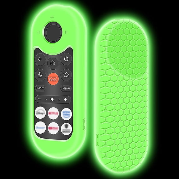 GJX Silicone Case for Vizio Xrt281 Remote [Anti-Slip] Protective Cover for Onn Fhd Tv Remote Compatible with Vizio Xrt181 Smart Tv Remote (Glow Green)
