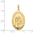 thumbnail image 2 of 14k Yellow Gold Saint Christopher Medal Pendant - 4.2 Grams - Measures 26x17mm, 2 of 2