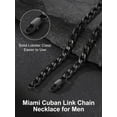 thumbnail image 7 of Suplight Mens Black Curb Chain Necklace 22 Inches, Big Chain Cuban Link 9mm, Miami Cuban Curb Link Neck Chain for Boyfriend, Husband, 7 of 7