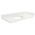 thumbnail image 1 of Transolid VT27.75x22-1OU-3A-A-W-4 27.75 in. D Quartz Vanity Top with 4 in. Centerset and Oval Undermount Sink, Milan White, 1 of 7