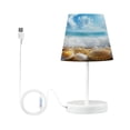 thumbnail image 2 of BZSMCE Table Lamp Creative Seashells on Sandy Beach Simple Pattern Night Light, 2 of 8