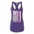 thumbnail image 2 of Survivor Awareness Flag Awareness Ladies Racerback Tank Top, Purple Rush, Large, 2 of 3