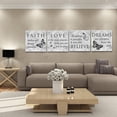 thumbnail image 6 of Large Inspirational Butterfly Wall Art - 4 Panels Grey Canvas Print - Faith Love Dreams Believe Calligraphy Canvas Wall Decor - Motivational Posters for Home Office Decor (B01, 16x16inch), 6 of 6