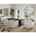 thumbnail image 2 of Manhattan Comfort Anna 19.69" Square Faux Leather Dining Armchair in Cream, 2 of 11