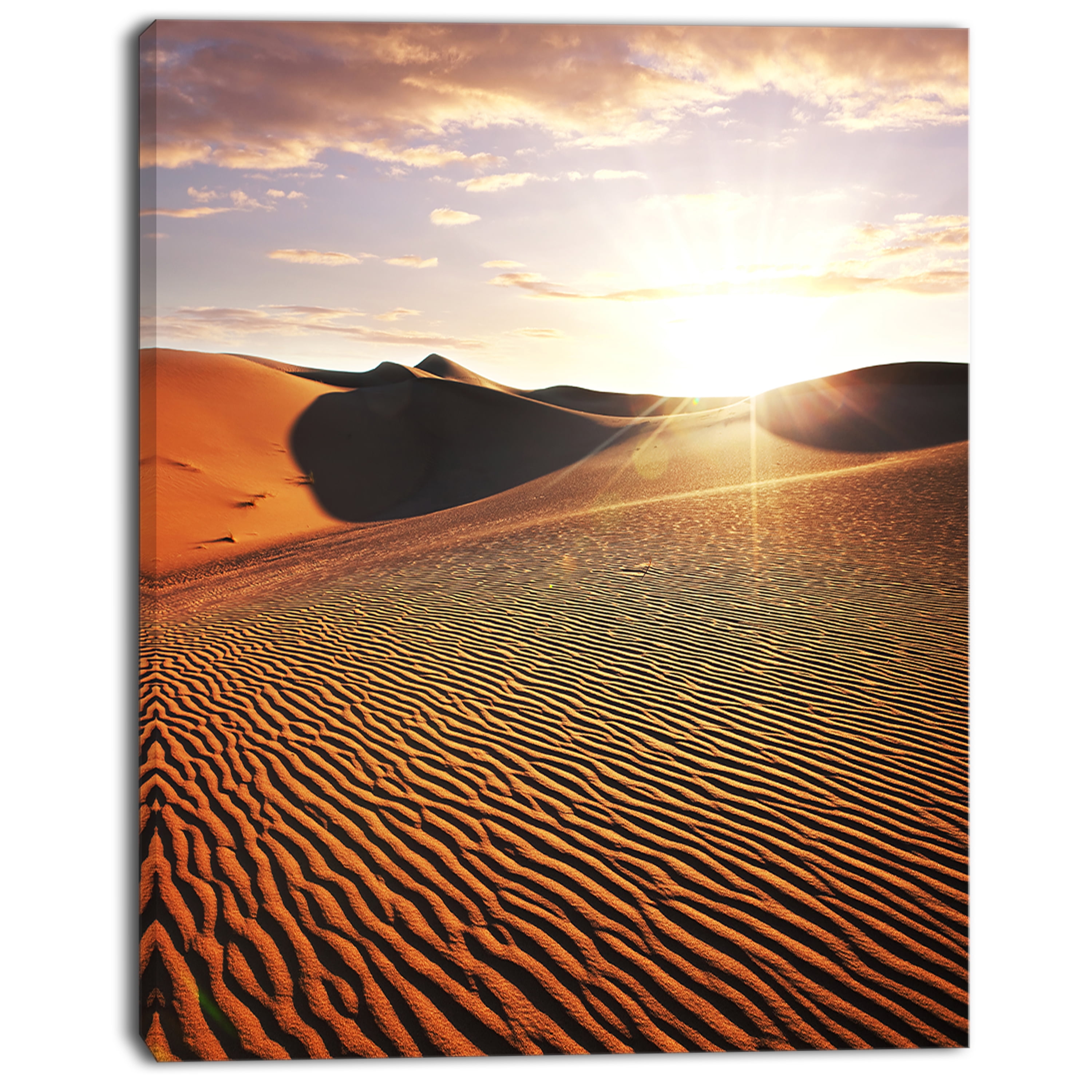 Sahara Desert At Sunset - Landscape Canvas Art Print
