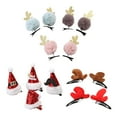 thumbnail image 1 of Esaierr girls Christmas Hair Accessories Cute Reindeer Antlers Headband Ears Headdress Hairpins Antlers Christmas Tree Hat Hair Barrettes 3PCS, 1 of 6