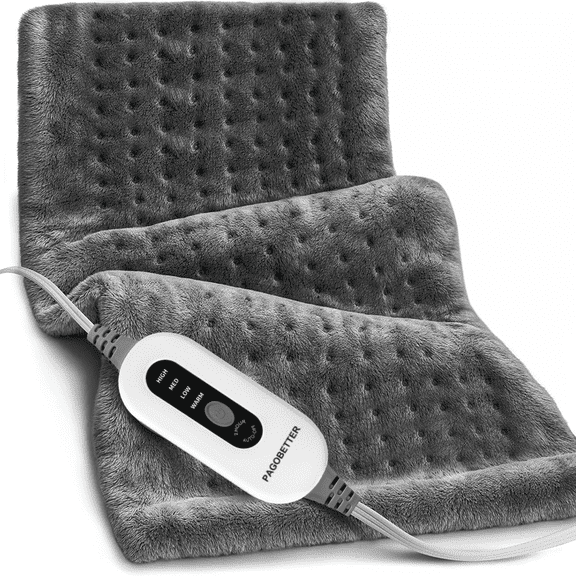 Electric Blanket with 130W Fast Heating to 150°F - 30×60cm/12*24inch. 4 Heat Settings, Auto-Off. Moist/Dry Option, Washable. Electric Blanket - Great Mothers Day & Birthday Gift for Women Mom