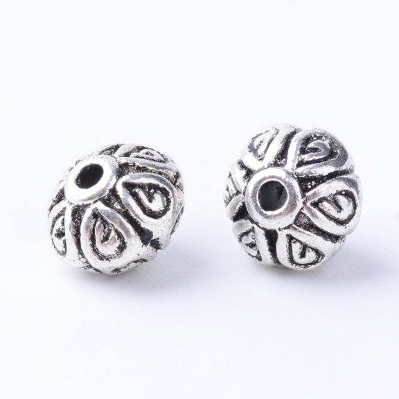 Tibetan style Alloy Beads Rondelle Cadmium Free & Lead Free Antique Silver 7x5mm Hole: 1mm Alloy
