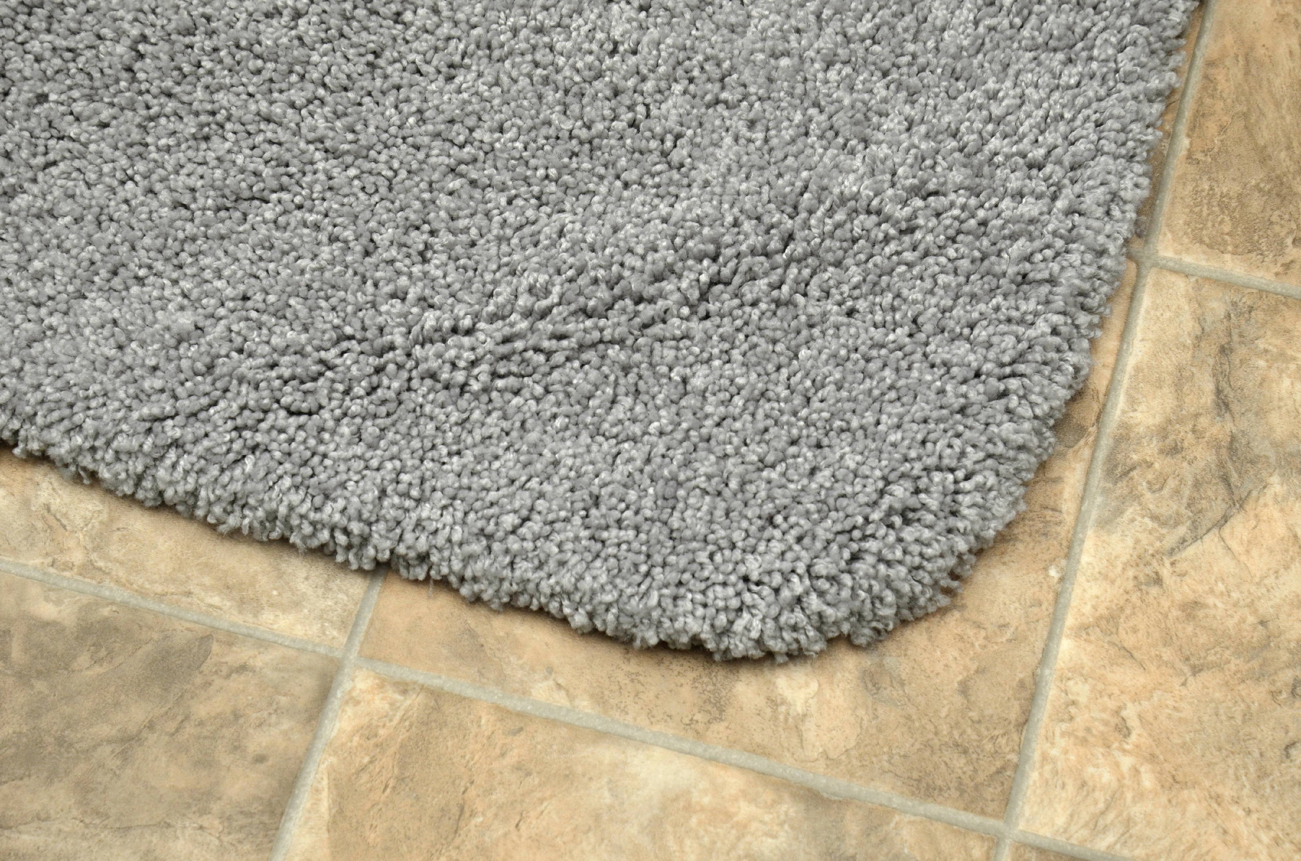 Garland Rug Serendipity Washable Nylon Platinum Gray Bath Rug, 24" x 40"