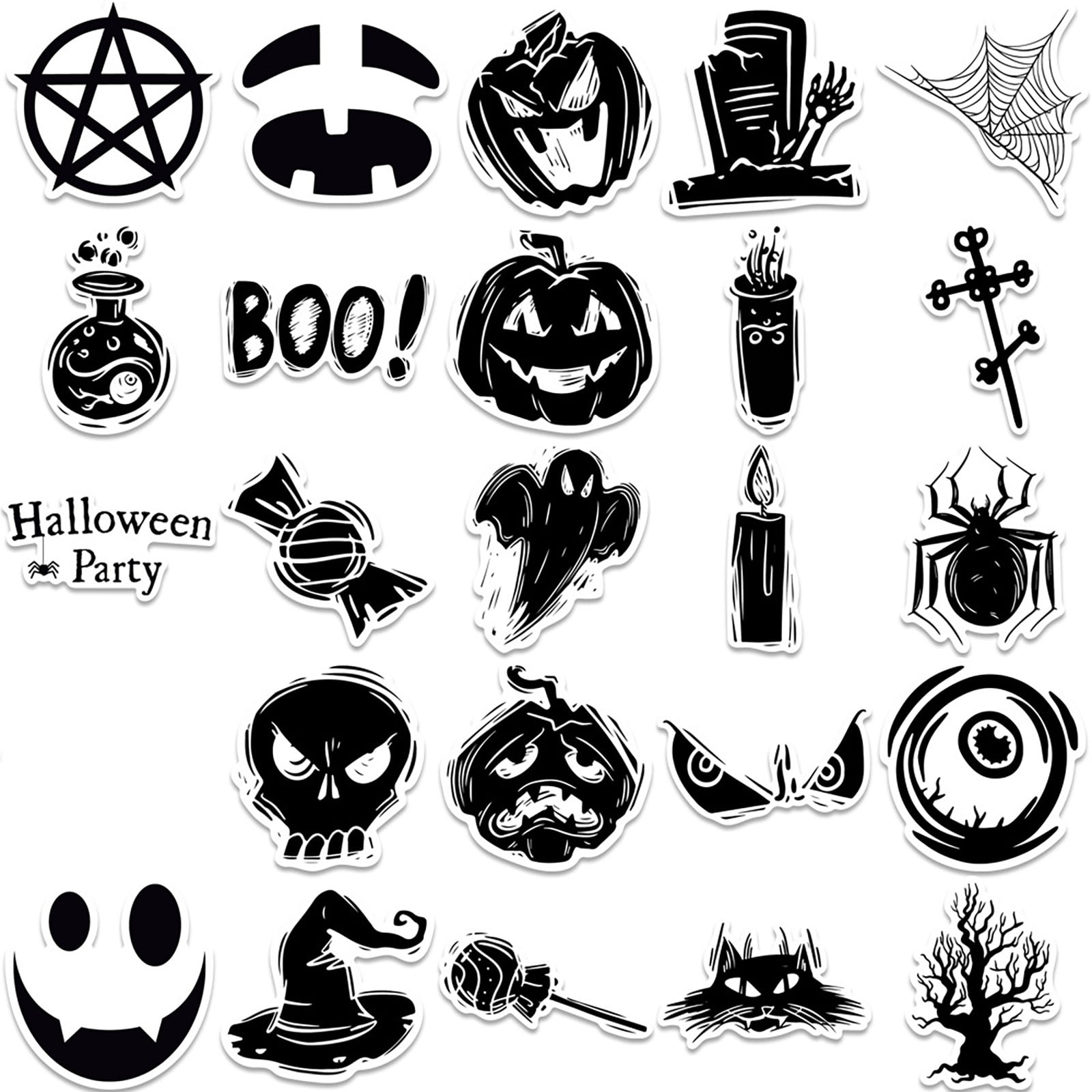 Funny Stickers Black White Style Waterproof Sticker DIY Sticker