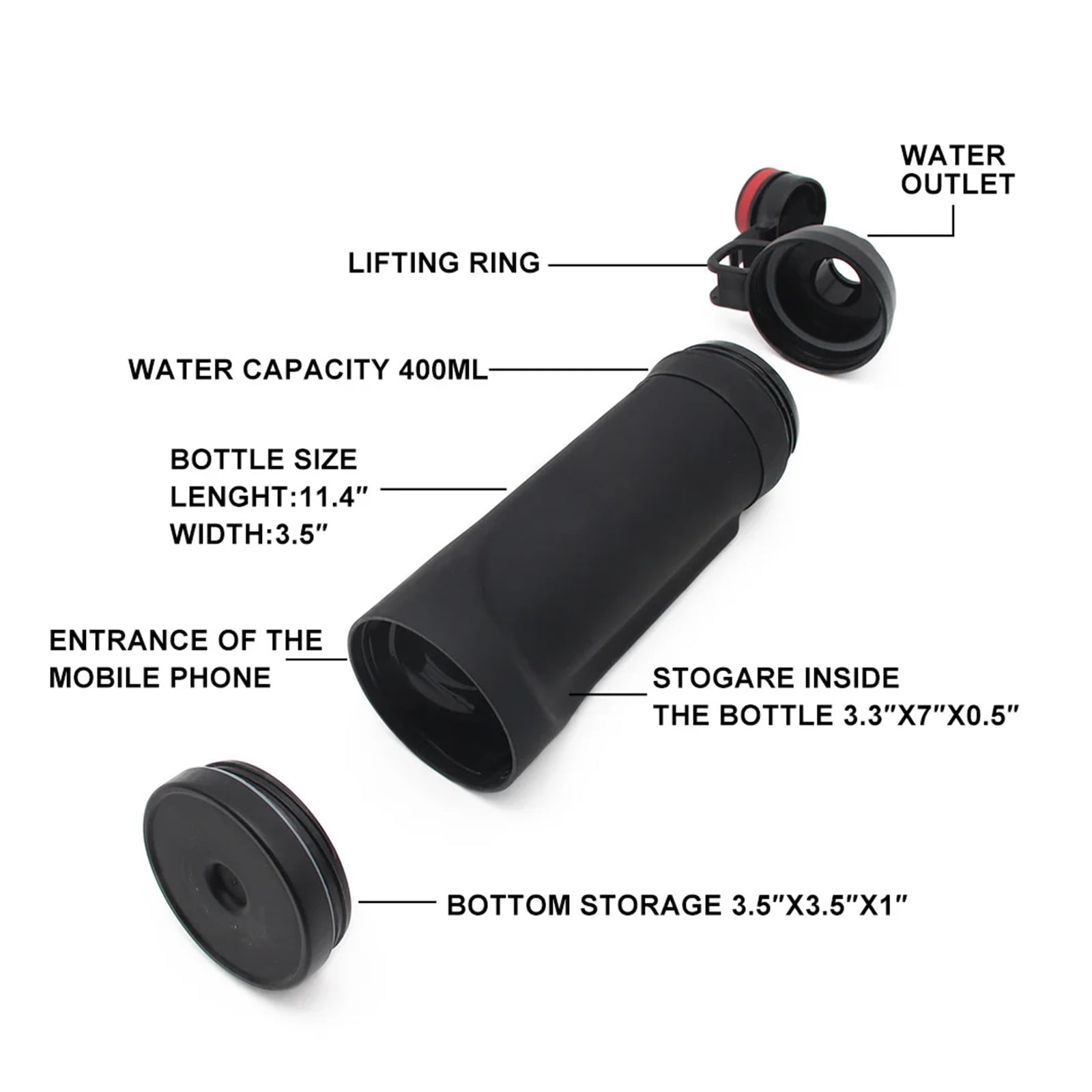 Water Bottle Hidden Safe Travel Home Safes for Money Keys Cash Storage Box Secret Hidding Compartment Stash Spot Can ,Strong Construction