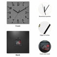 thumbnail image 2 of Dark Gray Wooden Wall Clock Silent Non Ticking, Farmhouse Burlap Solid Grey Color Modern Linen Texture Square Wall Clocks Battery Operated, Decor Clock for Home Office, Living Room, Kitchen, 10 Inch, 2 of 9
