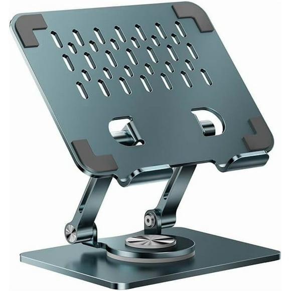 Innotechsc Soporte para Tableta Ajustable para Escritorio, Tableta Portátil Plegable de Metal, Soporte Portátil, Soporte para Laptop de Refrigeración Ventilado Compatible con 10-15.6"