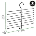 thumbnail image 4 of mDesign Metal Closet Rod Hanging Accessory Storage Organizer Rack - Black, 4 of 5
