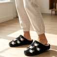 thumbnail image 2 of YgkuHd Women's Halloween Fuzzy Slippers Soft Warm Indoor House Slippers Rubber Sole Home Shoes for Bedroom Living Room, 2 of 7