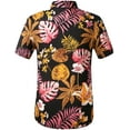 thumbnail image 2 of SSLR Mens Casual Button Down Shirts Short Sleeve Hawaiian Shirts Beach Shirts, 2 of 7