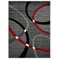 thumbnail image 5 of HR HANDCRAFT RUGS HR Geometric Stripes Area Rug Oval Pattern Modern Carpet Comfy shed Free Stain Resistant Lava Red - 7'5" x 10'5", 5 of 5
