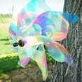 thumbnail image 4 of In the Breeze 2622 — 18-inch Striped Iridescent Pinwheel Spinner — Colorful Mylar Wind Spinner for Yards and Gardens, 4 of 5