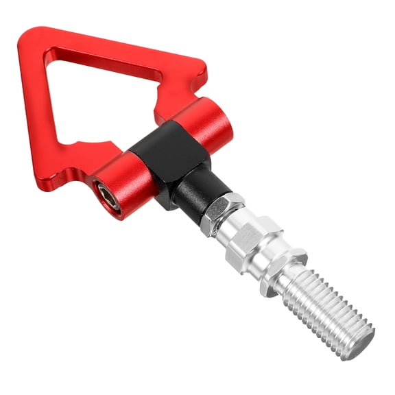 HOMEMAXS Rear Tow Hook for Car Use Strong Aluminum Alloy Red Color with Easy Installation 1 Piece