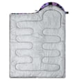 thumbnail image 2 of Lightweight Warm Semi-Rectangular 3-Season Sleeping Bag with Compression Sack for Camping and Hiking – A-Flower Color, 1-Person, Waterproof, Zipper Closure, 2 of 8