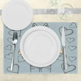 thumbnail image 3 of Ambesonne Valentine Place Mats Set of 4, Dog Hearts Romantic, Standard Size, Sand Brown Slate Blue, 3 of 6