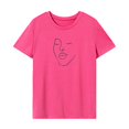 thumbnail image 1 of Camiseta para mujer con cuello redondo, camiseta básica para desplazamientos, uso diario, playa S, 1 of 7
