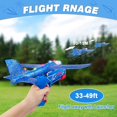 thumbnail image 3 of Allaugh 3 Pack Airplane Launcher Toy, 12.6" Foam Glider LED Plane, 2 Flight Mode Catapult Airplane Boy Toys for 4-12 Kids Outdoor Flying Toys Gifts, Red, Orange, Blue, 3 of 8