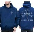 thumbnail image 5 of Seek First the Kingdom of God Double-Sided Christian Hoodie – Matthew 6:33 Bible Verse Pullover with Cross Graphic for Men & Women, 5 of 7