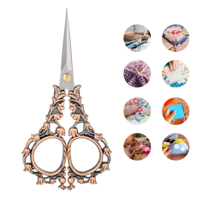 Vintage Design Sewing Scissors, Incisive Cutter for Fabric Weaving, Cross Stitching and Paper Cutting, Suitable for Various Crafting Needs