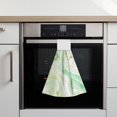 thumbnail image 6 of Kdxio Green And Gold Abstract Marble Hand Towel with Loop Hanging Towel Absorbent Tie Towels for Kitchen Tea Bar Bathroom Decor, 6 of 7