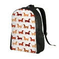 thumbnail image 2 of Cauagu Dachshund Walking Print Backpacks,Travel Daypack Casual Laptop Backpack Bookbag Fits 15 Inch Computer for Men Women, 2 of 8