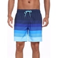 thumbnail image 6 of Mowujeit Mens Swim Trunks with Zipper Pockets Quick Dry Liner Bathing Suit-stripe S, 6 of 9