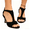Black, variant on Women T-Strap Peep Toe High Heel Sandals, Ankle Buckle Stiletto Dress Party Pumps
