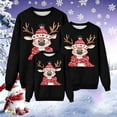 thumbnail image 2 of RXMEKW Chandail de Noël à Capuche pour Femmes Manches Longues Col Rond Haut Imprimé avec Ensemble Familial Assorti pour Hommes et Enfants, 2 of 7