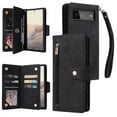 thumbnail image 1 of Case for Google Pixel 6A 5G Magnetic Leather Zipper Wallet Cover Card Holder, 1 of 5