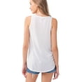 thumbnail image 3 of URBAN DAIZY Women's Casual Sleeveless Top Scoop Neck Round Hem Loose Fit Flowy Tunic Basic Tank T Shirt UD02_T21074 Ivory L, 3 of 6