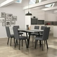 thumbnail image 6 of Amisco Elmira Dining Chair - Grey Woven Fabric / Black Metal, 6 of 9