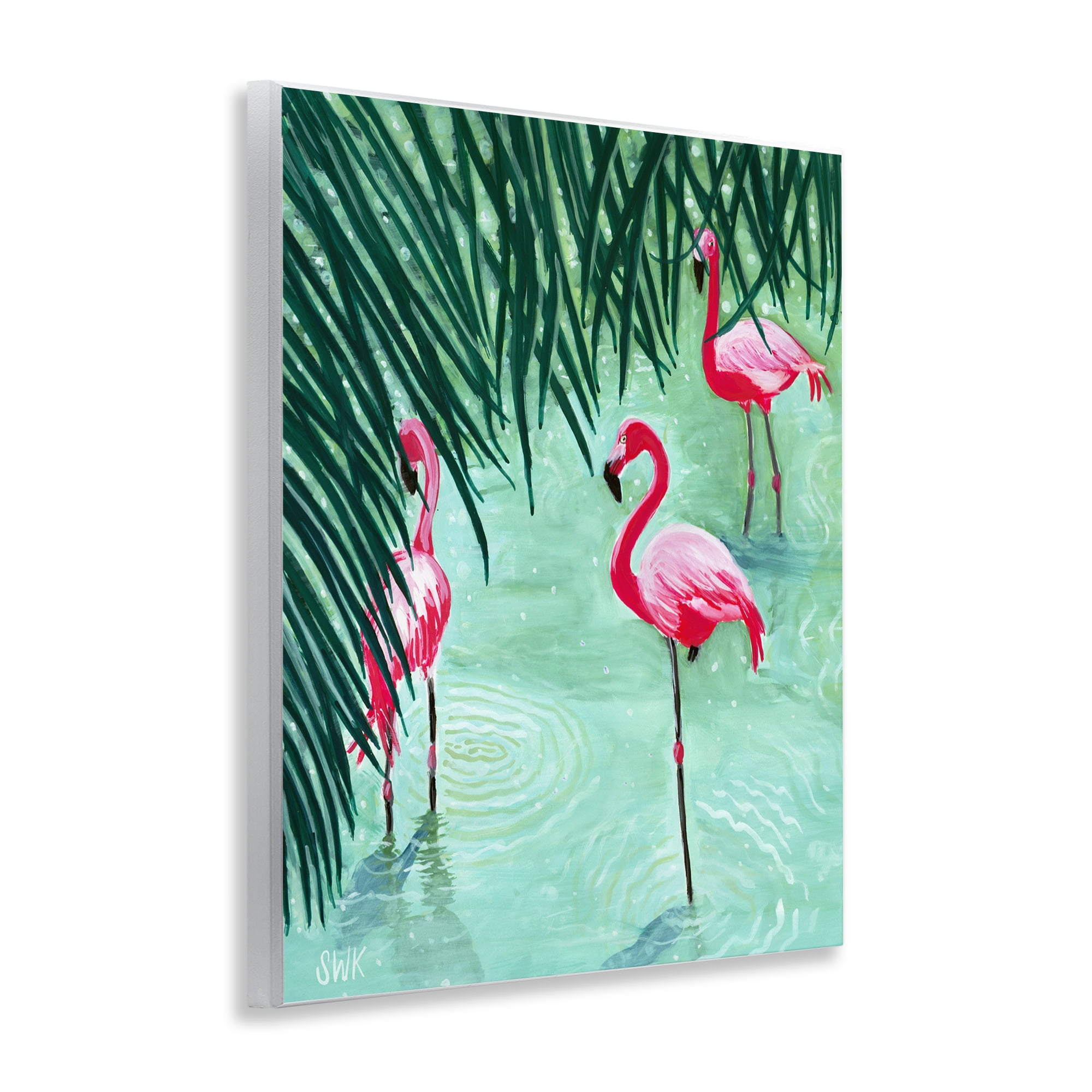 Stupell Industries Shallow Flamingo Pond Wall Plaque Art, design by Sarah Waldron Kimball