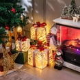 thumbnail image 1 of Gymax Set of 3 Christmas Present Boxes Festival Lighted Decor Boxes w/ Warm Lights, 1 of 10