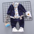 thumbnail image 2 of Gerichy Toddler Baby Boy Clothes Fall Winter Outfit, Kid Baby Boy Gentry Clothes Set Formal Party Christening Wedding Tuxedo Bow Suit, 2 of 4
