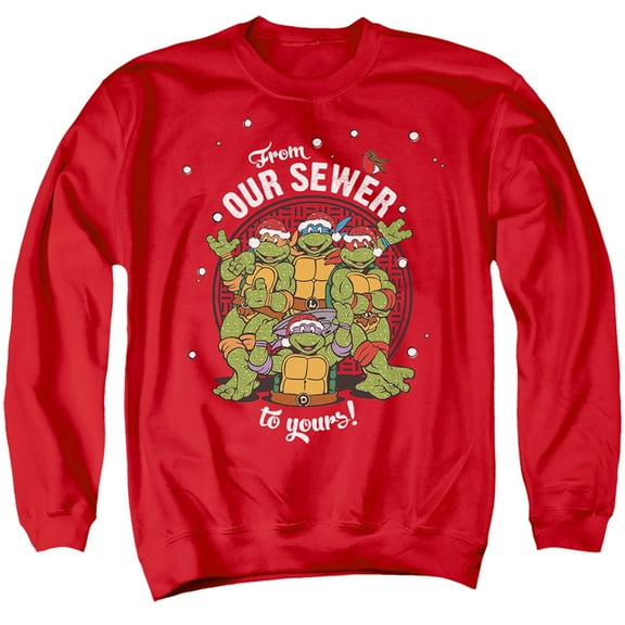 Teenage Mutant Ninja Turtles Merry Christmas From Our Sewer Unisex Adult Crewneck Sweatshirt