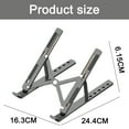 thumbnail image 2 of Foldable laptop stand, adjustable ergonomic desk computer stand, ventilated portable laptop stand, 2 of 5