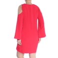 thumbnail image 3 of RACHEL ROY $129 Womens New 1007 Red Bell Sleeve V Neck Mini Shift Dress L B+B, 3 of 3